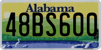 AL license plate 48BS600
