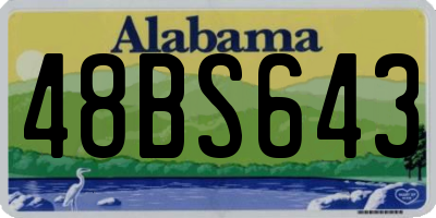 AL license plate 48BS643