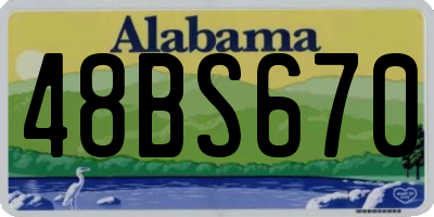 AL license plate 48BS670