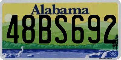 AL license plate 48BS692