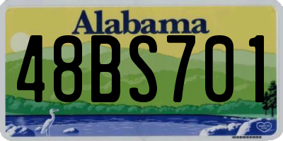 AL license plate 48BS701