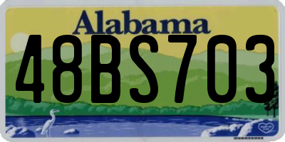 AL license plate 48BS703