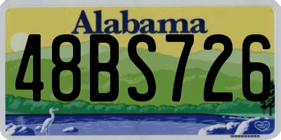 AL license plate 48BS726