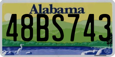 AL license plate 48BS743