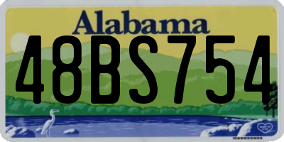 AL license plate 48BS754