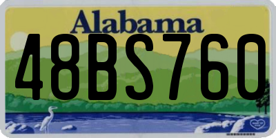 AL license plate 48BS760
