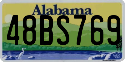AL license plate 48BS769