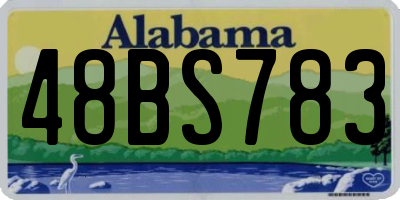 AL license plate 48BS783