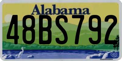 AL license plate 48BS792