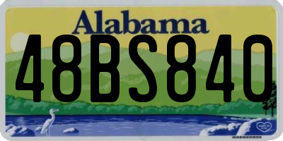 AL license plate 48BS840