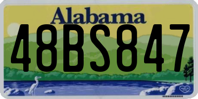 AL license plate 48BS847