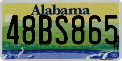 AL license plate 48BS865
