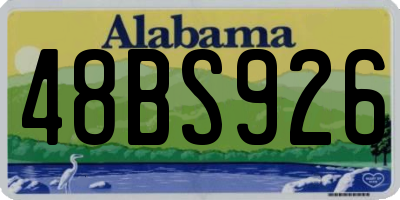 AL license plate 48BS926