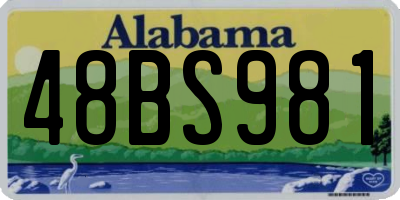 AL license plate 48BS981