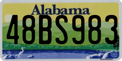 AL license plate 48BS983
