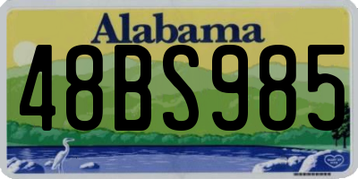 AL license plate 48BS985