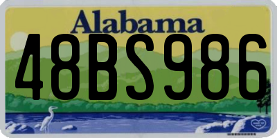 AL license plate 48BS986