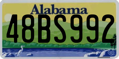 AL license plate 48BS992