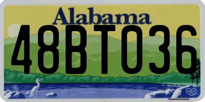 AL license plate 48BT036
