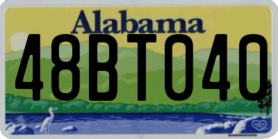 AL license plate 48BT040