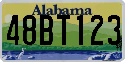 AL license plate 48BT123