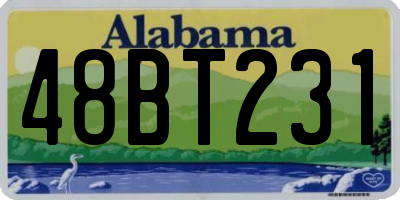 AL license plate 48BT231