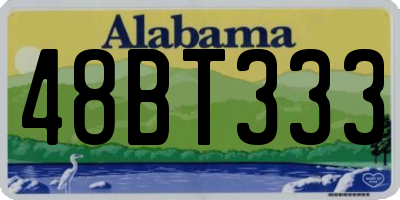 AL license plate 48BT333