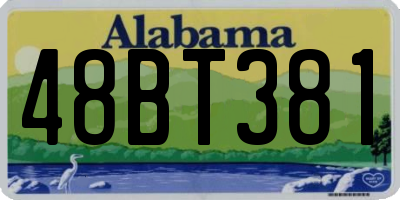 AL license plate 48BT381