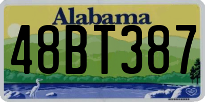 AL license plate 48BT387