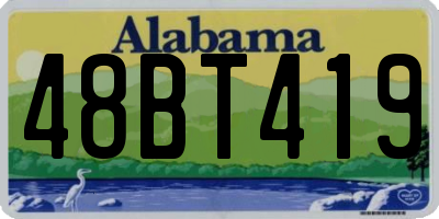 AL license plate 48BT419