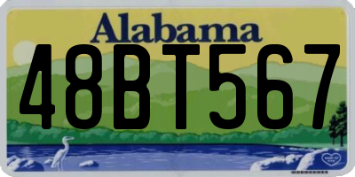 AL license plate 48BT567