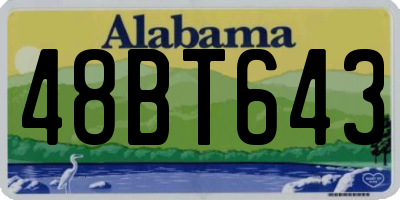AL license plate 48BT643