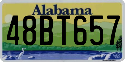 AL license plate 48BT657