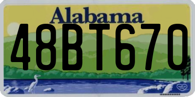 AL license plate 48BT670