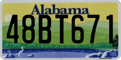 AL license plate 48BT671