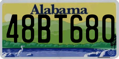 AL license plate 48BT680