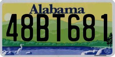 AL license plate 48BT681