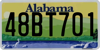 AL license plate 48BT701