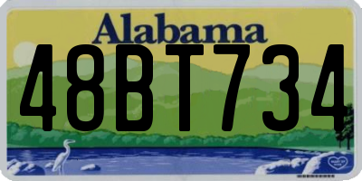 AL license plate 48BT734