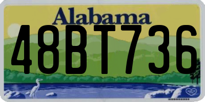 AL license plate 48BT736
