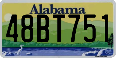 AL license plate 48BT751