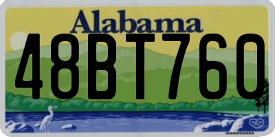 AL license plate 48BT760