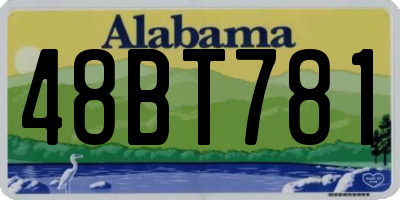AL license plate 48BT781