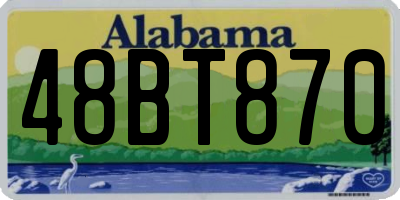 AL license plate 48BT870