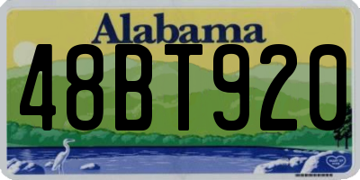 AL license plate 48BT920
