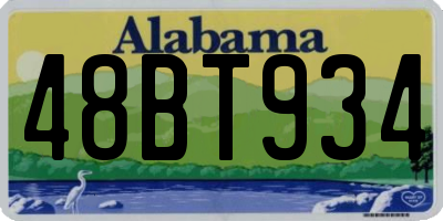 AL license plate 48BT934