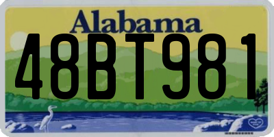 AL license plate 48BT981