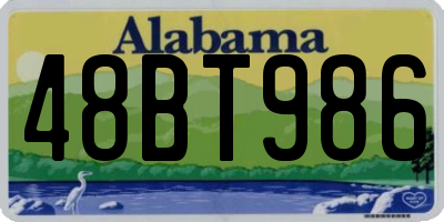 AL license plate 48BT986