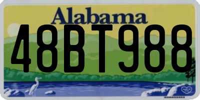 AL license plate 48BT988