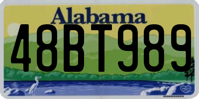 AL license plate 48BT989